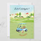 Pensioenpartij Golf Party Kaart (Achterkant)