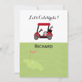 Pensioenpartij Golf Party Kaart (Achterkant)