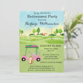 Pensioenpartij Golf Party Kaart (Staand voorkant)