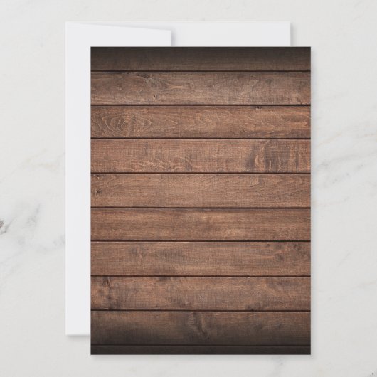 Pensioenpartij Golf Rustic Wood Panels Kaart (Achterkant)