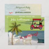 Pensioenpartij Golf Thema Aankondiging (Voorkant / Achterkant)