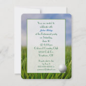 Pensioenpartij Golf-thema Kaart (Achterkant)