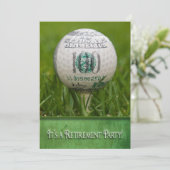 Pensioenpartij Golf-thema Kaart (Staand voorkant)