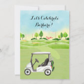 Pensioenpartij Golf Thema Uitnodiging (Achterkant)