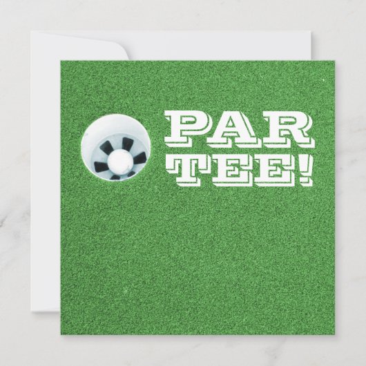 Pensioenpartij - Golfthema - PAR-T-SHIRT! Kaart (Voorkant)