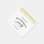 Pensioenpartij Goud Glitter Elegant Script Servet (Hoek)