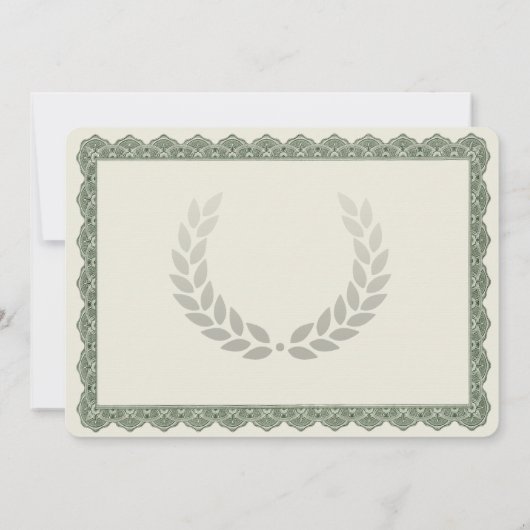 Pensioenpartij Grappig Erkenningscertificaat Kaart (Achterkant)