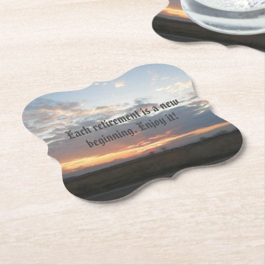 pensioenpartij kartonnen onderzetters (Gekanteld)