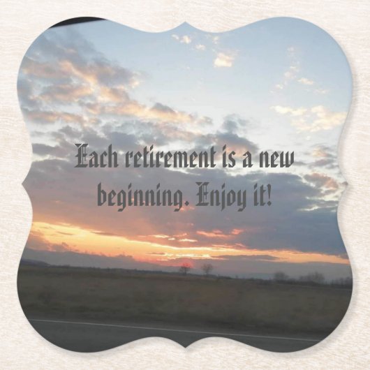 pensioenpartij kartonnen onderzetters (Voorkant)