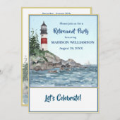 Pensioenpartij Kustvuurtoren Water Aankondiging (Voorkant / Achterkant)