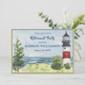 Pensioenpartij Kustvuurtoren Water Aankondiging (Staand voorkant)