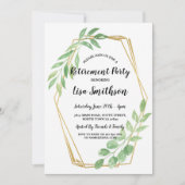 Pensioenpartij laat gouden Lijst zomeruitnodiging Kaart (Voorkant)