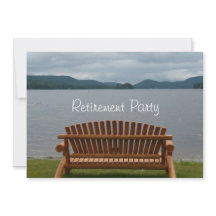 Pensioenpartij-Lakeview met houten bank