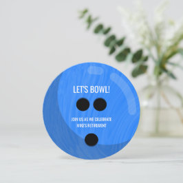 Pensioenpartij: "Laten we bowlen!" Blue Bowling Ba Kaart