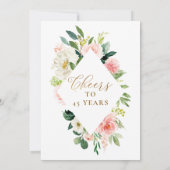 Pensioenpartij legante Waterverf Floral Decor Kaart (Achterkant)