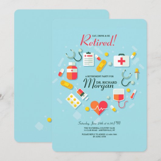 Pensioenpartij medische elementen kaart (Voorkant / Achterkant)