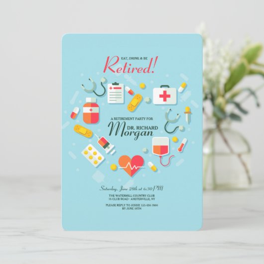 Pensioenpartij medische elementen kaart (Staand voorkant)