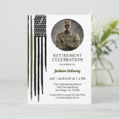 Pensioenpartij Militaire Leger, groene lijn vlag Kaart (Staand voorkant)