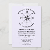 Pensioenpartij minimalistische kompaslager kaart (Voorkant)