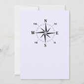 Pensioenpartij minimalistische kompaslager kaart (Achterkant)