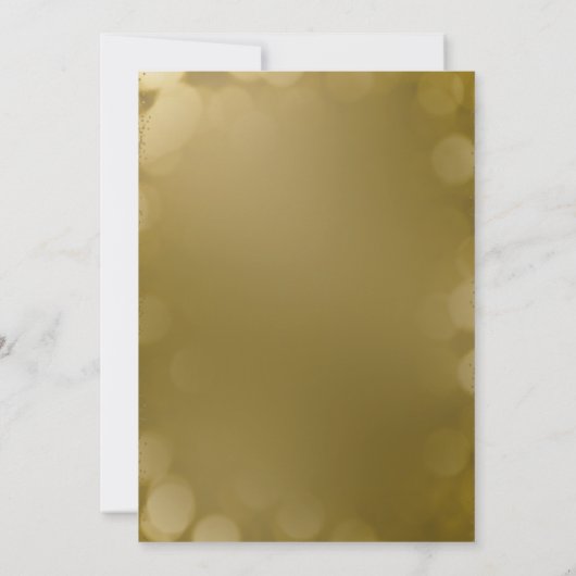 Pensioenpartij | Modern Gold Bokeh Glitter Kaart (Achterkant)