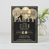 Pensioenpartij | Modern Gold Festive Kaart (Staand voorkant)