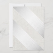 Pensioenpartij Modern Silver Gold Elegant Linen Kaart (Achterkant)