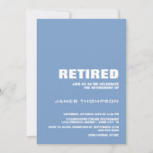 Pensioenpartij Modern Simple Dusty Blue White Kaart (Voorkant)