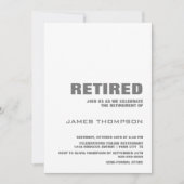 Pensioenpartij Modern Simple White en Grey Kaart (Voorkant)