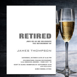 Pensioenpartij Modern Simple White en Grey Kaart