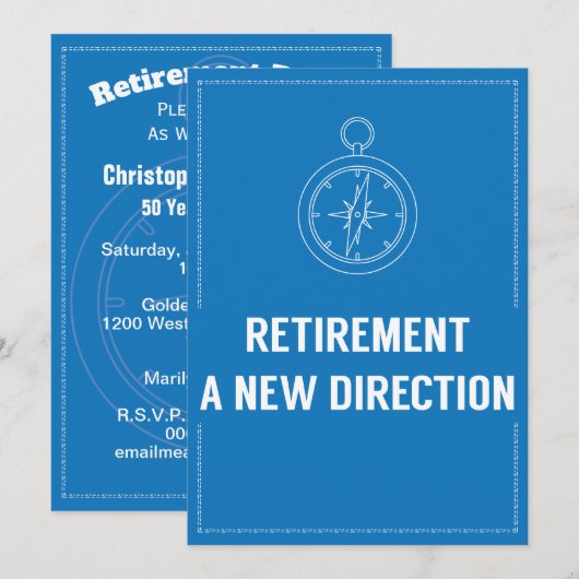 Pensioenpartij Moderne doorstroomrichting Kaart (Voorkant / Achterkant)