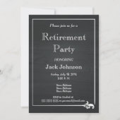 Pensioenpartij op het Chalkboard Kaart (Voorkant)