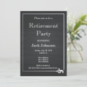 Pensioenpartij op het Chalkboard Kaart (Staand voorkant)