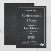 Pensioenpartij op het Chalkboard Kaart (Voorkant / Achterkant)