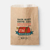 Pensioenpartij postpostale werknemers in ruste bedankzakje (Voorkant)