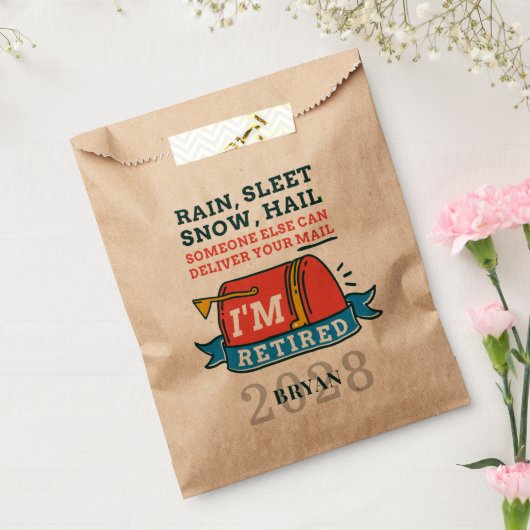 Pensioenpartij postpostale werknemers in ruste bedankzakje (Gezegeld)