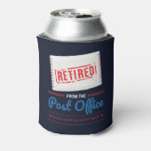 Pensioenpartij postpostale werknemers in ruste blikjeskoeler (Blikje Achterkant)