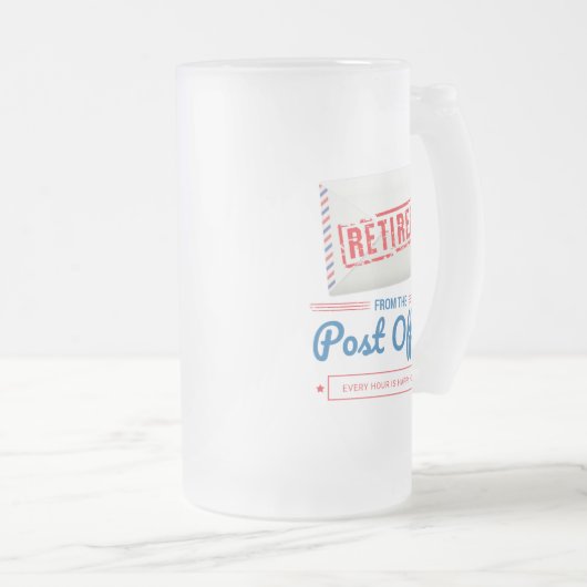 Pensioenpartij postpostale werknemers in ruste matglas bierpul (Voorkant rechts)