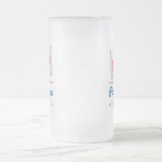 Pensioenpartij postpostale werknemers in ruste matglas bierpul (Center)