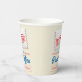 Pensioenpartij postpostale werknemers in ruste papieren bekers (Rechts)