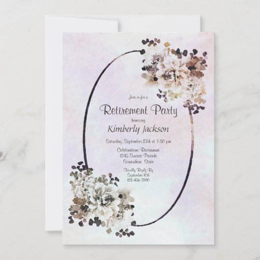 Pensioenpartij Roestland — Floral Kaart (Voorkant)