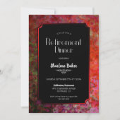 Pensioenpartij Rood en zwart diner Kaart (Voorkant)