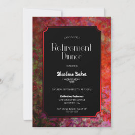 Pensioenpartij Rood en zwart diner Kaart