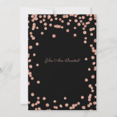 Pensioenpartij Roos Gold Glitter Confetti Kaart (Achterkant)