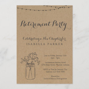 Pensioenpartij   Rustic Kraft Paper Kaart