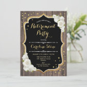 Pensioenpartij - Rustige houtwitte rozen Kaart (Staand voorkant)