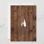 Pensioenpartij Rustige in ruste houtwijn Uitnodigi Kaart (Achterkant)