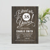 Pensioenpartij - Rustisch Hout White Kaart (Staand voorkant)