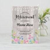 Pensioenpartij Rustisch in ruste hout Kaart (Staand voorkant)