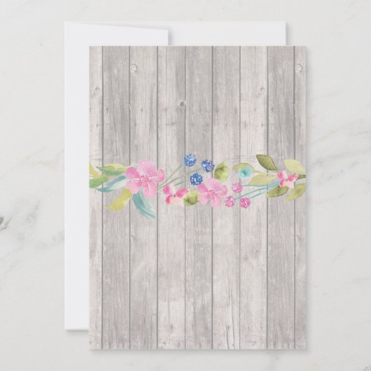 Pensioenpartij Rustisch in ruste hout Kaart (Achterkant)